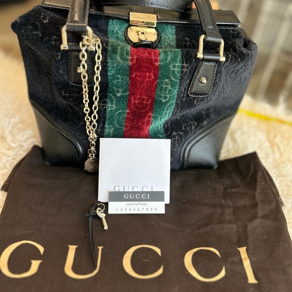 Gucci Velvet Treasure Boston Small Satchel. Gorgeous bag - Picture 11 of 11